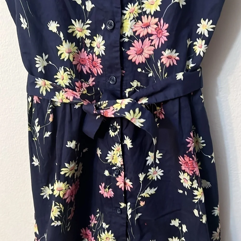 Gap floral dress blue background size 10